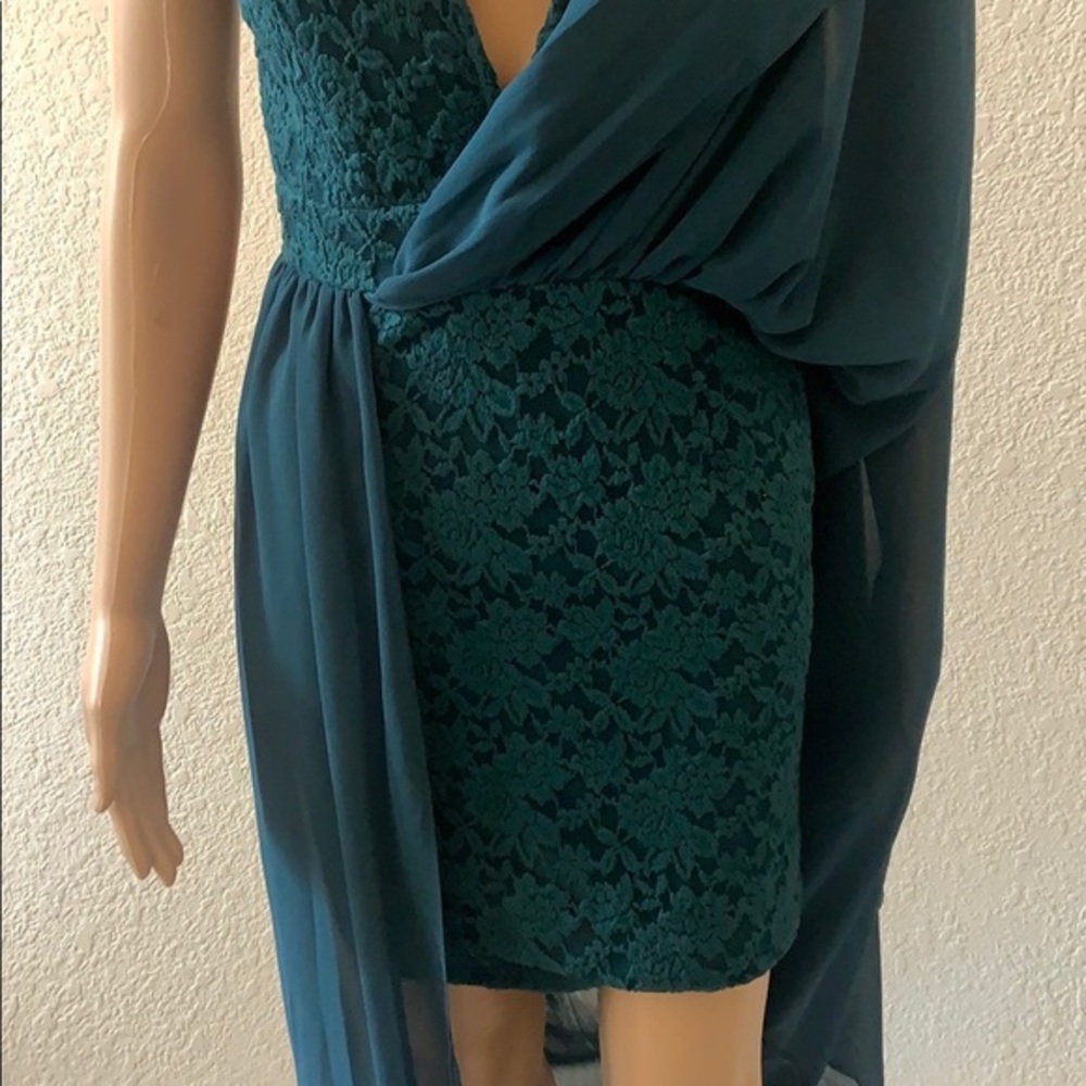 Lulus dress forest green lace maxi size S - Picture 3 of 9